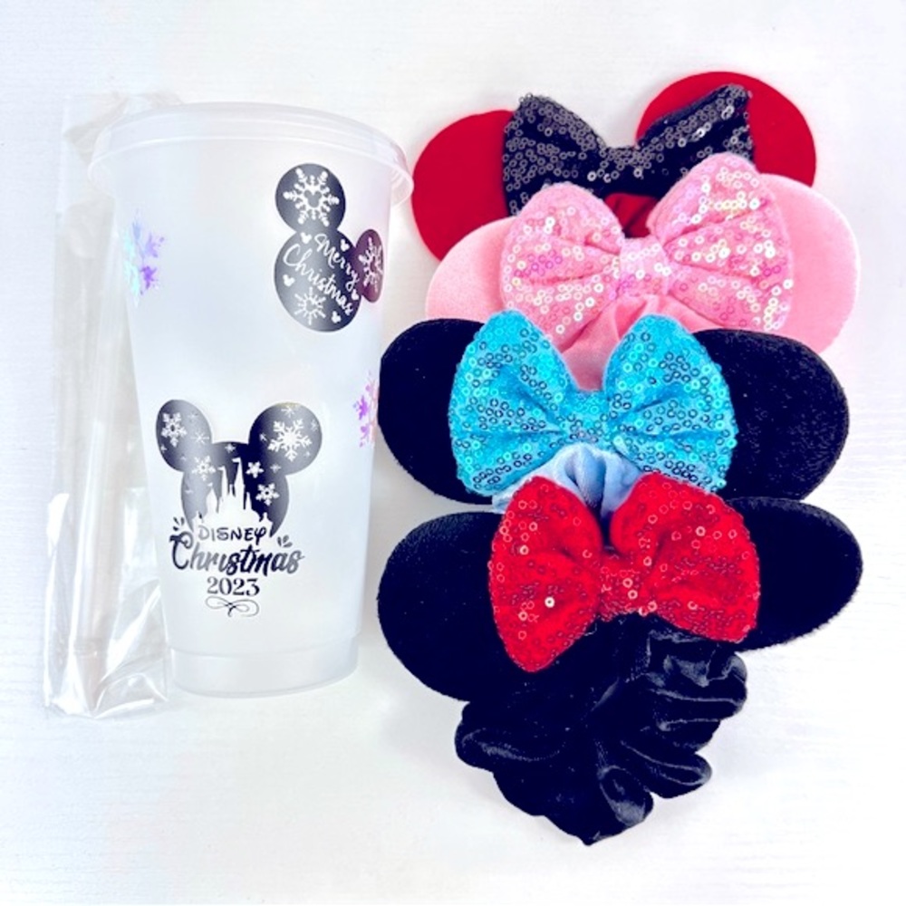 Disney Theme Tumbler and Scrunchie Bundle